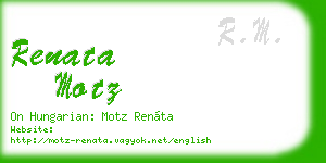 renata motz business card